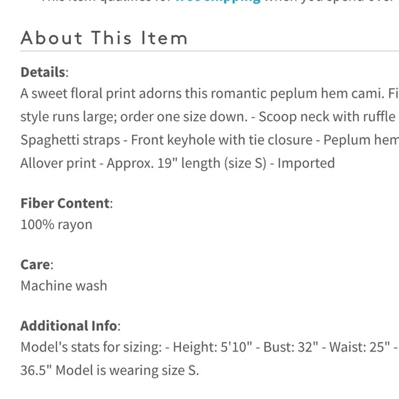 Free people camisole - Picture 3 of 8